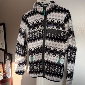 Synchilla Patagonia Monochrome Patterned Fleece Jacket